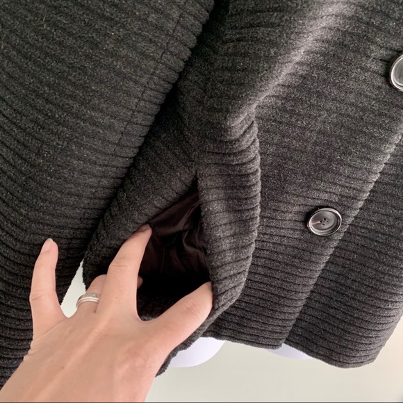 Akris Punto Stand Collar Ribbed Jacket Gray Size 8 - Picture 7 of 15